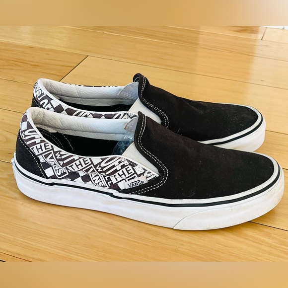 Vans Black and White Slip-On Sneakers, WOMENS SIZE 8.5, Super Clean & NICE - Picture 12 of 12